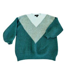 Forever 21 Green chevron sweater size small
